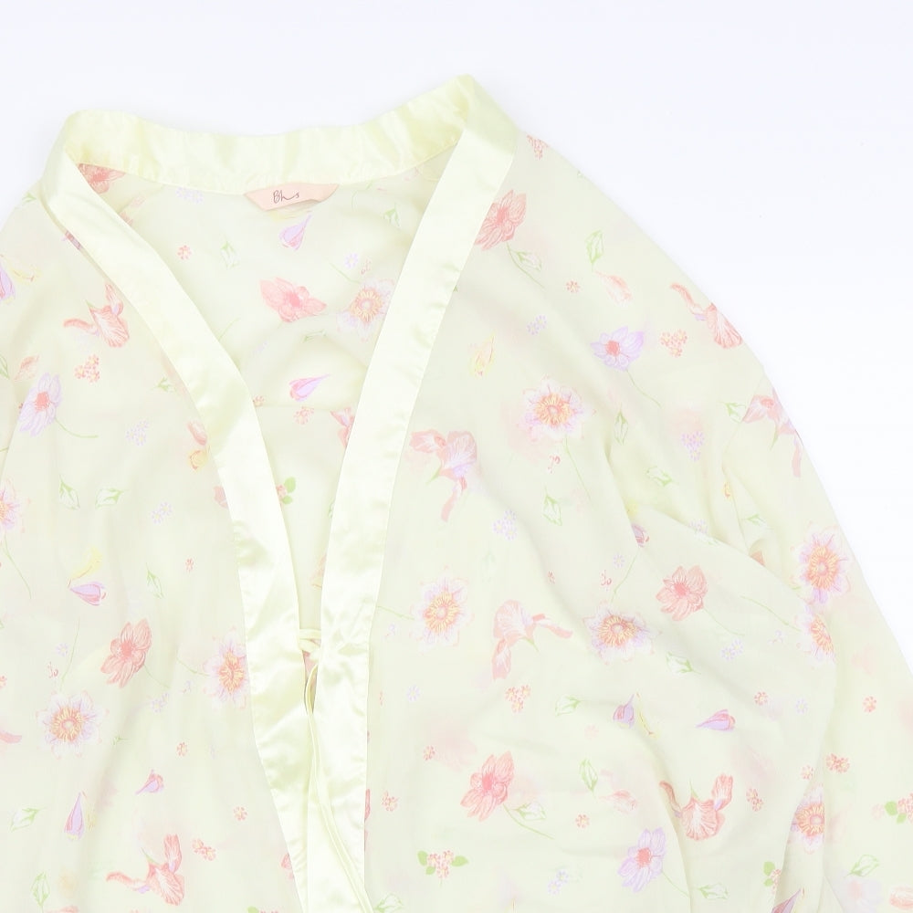 BHS Womens Yellow Floral  Capri Robe Size 12