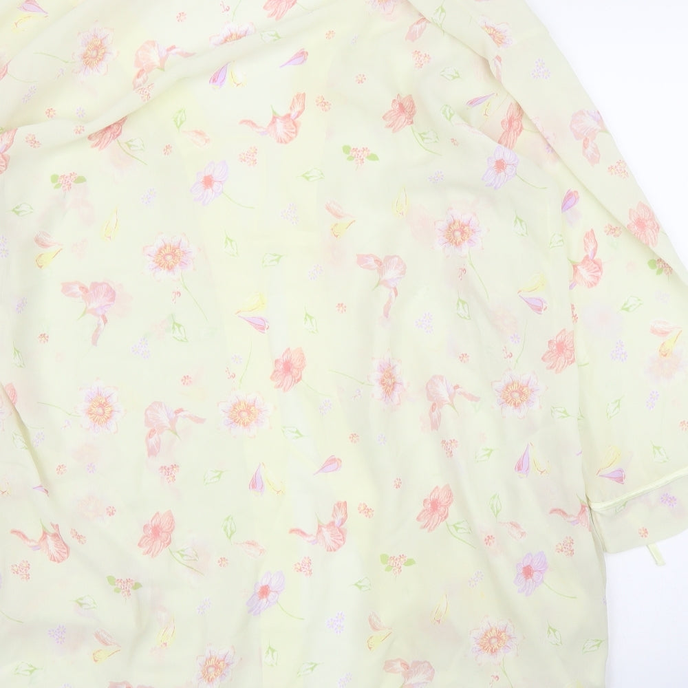 BHS Womens Yellow Floral  Capri Robe Size 12