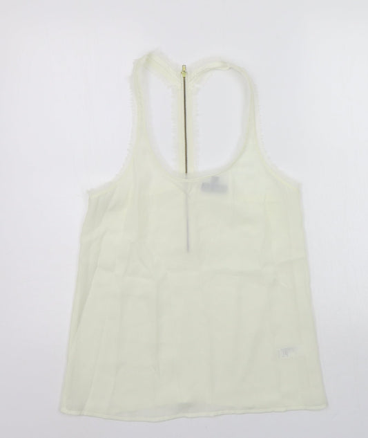 Topshop Womens White   Basic Tank Size 8