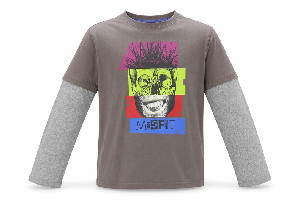 M&Co Girls Brown   Basic T-Shirt Size 11-12 Years