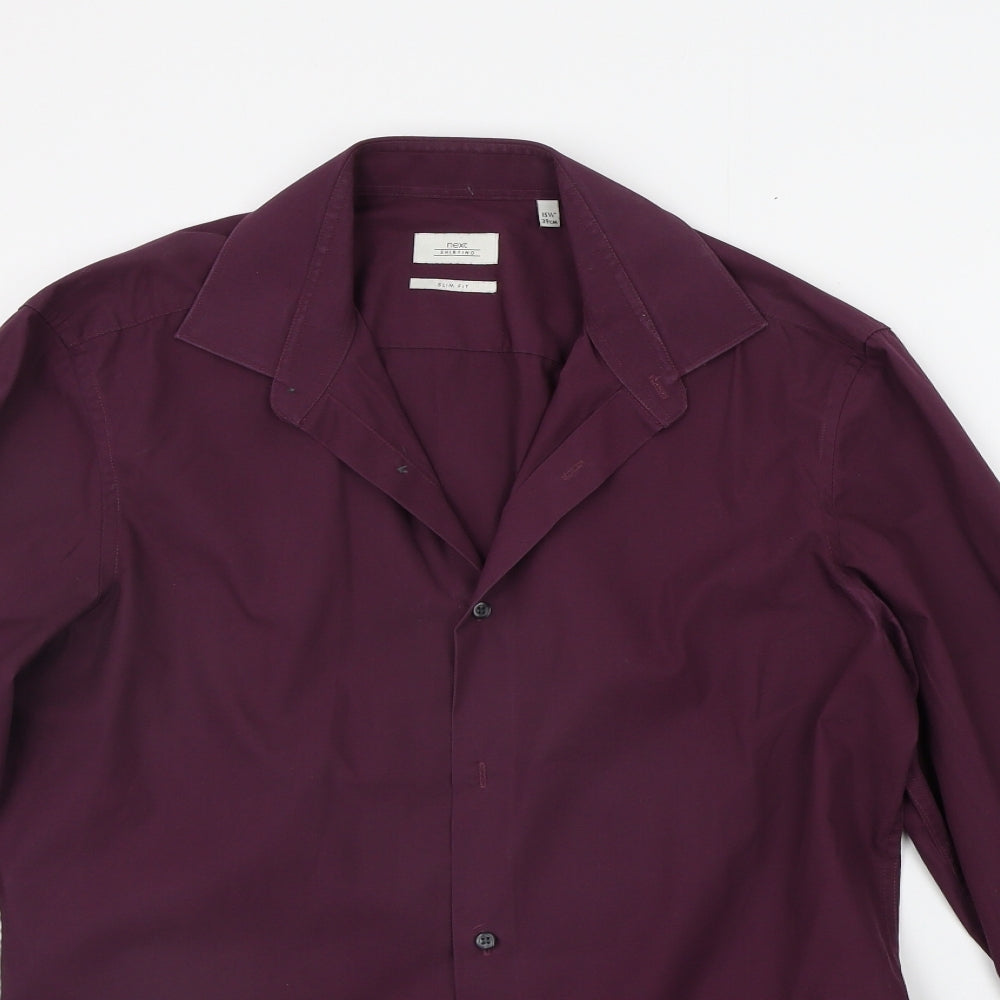 NEXT Mens Purple    Button-Up Size 16.5