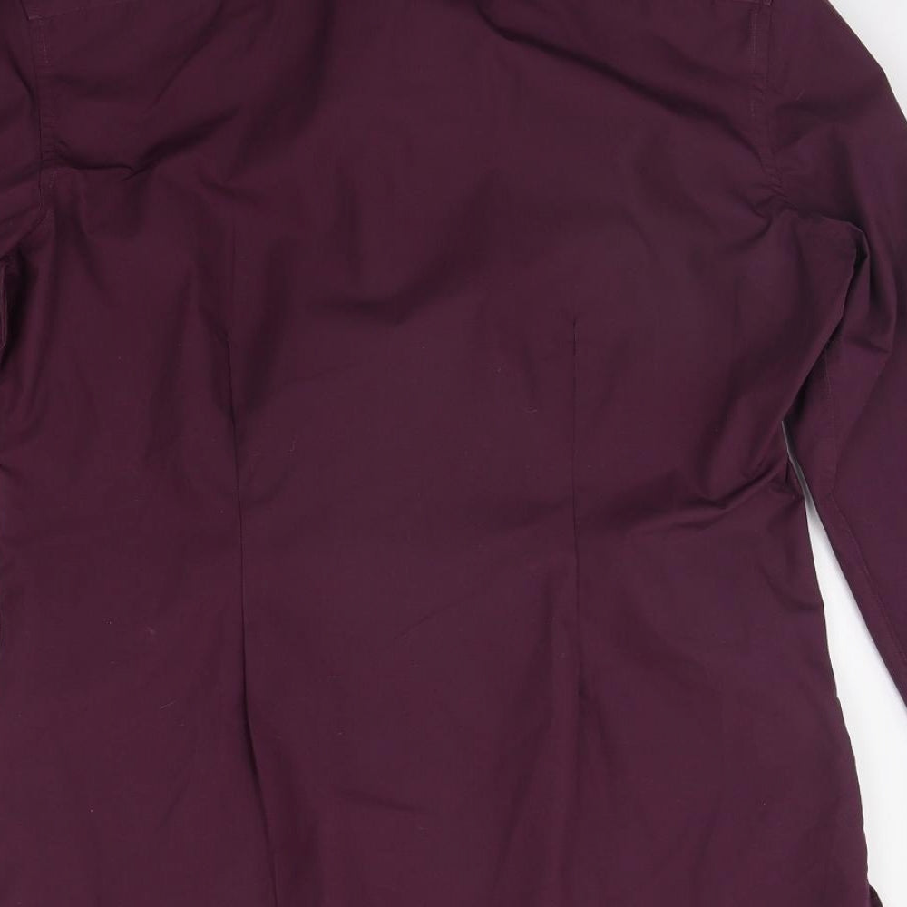 NEXT Mens Purple    Button-Up Size 16.5