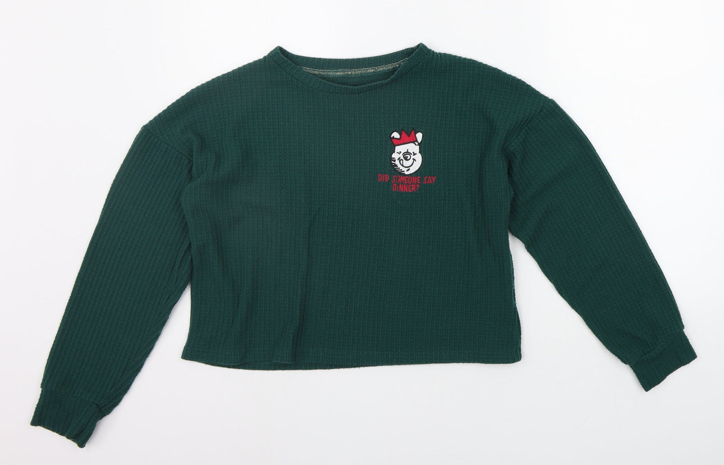 LOVE TO LOUNGE Womens Green   Pullover Jumper Size S  - Winnie the Pooh