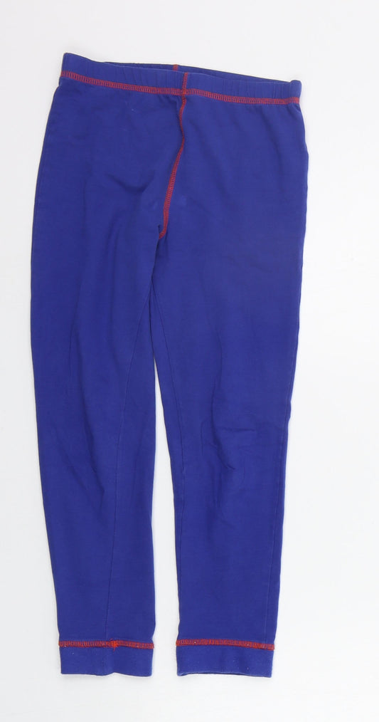 Marks and Spencer Girls Blue Solid  Top Pyjama Pants Size 6-7 Years