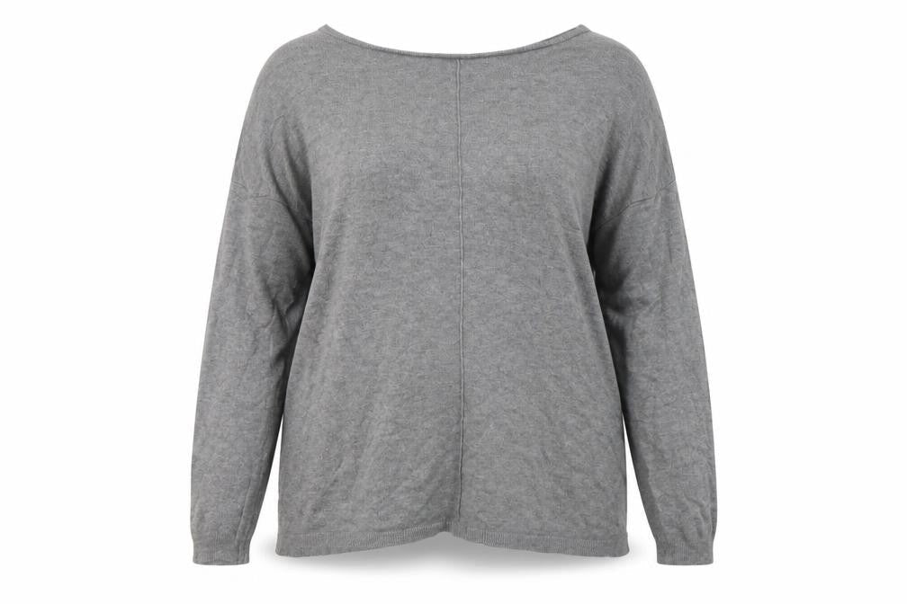 Front view of Atmosphere women’s grey jumper, size UK 16