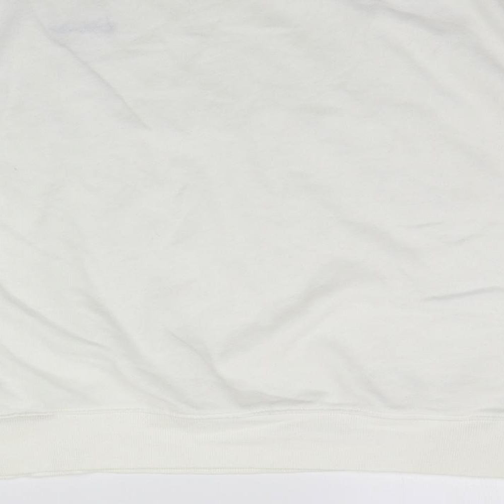 Divided Womens White   Pullover Jumper Size L