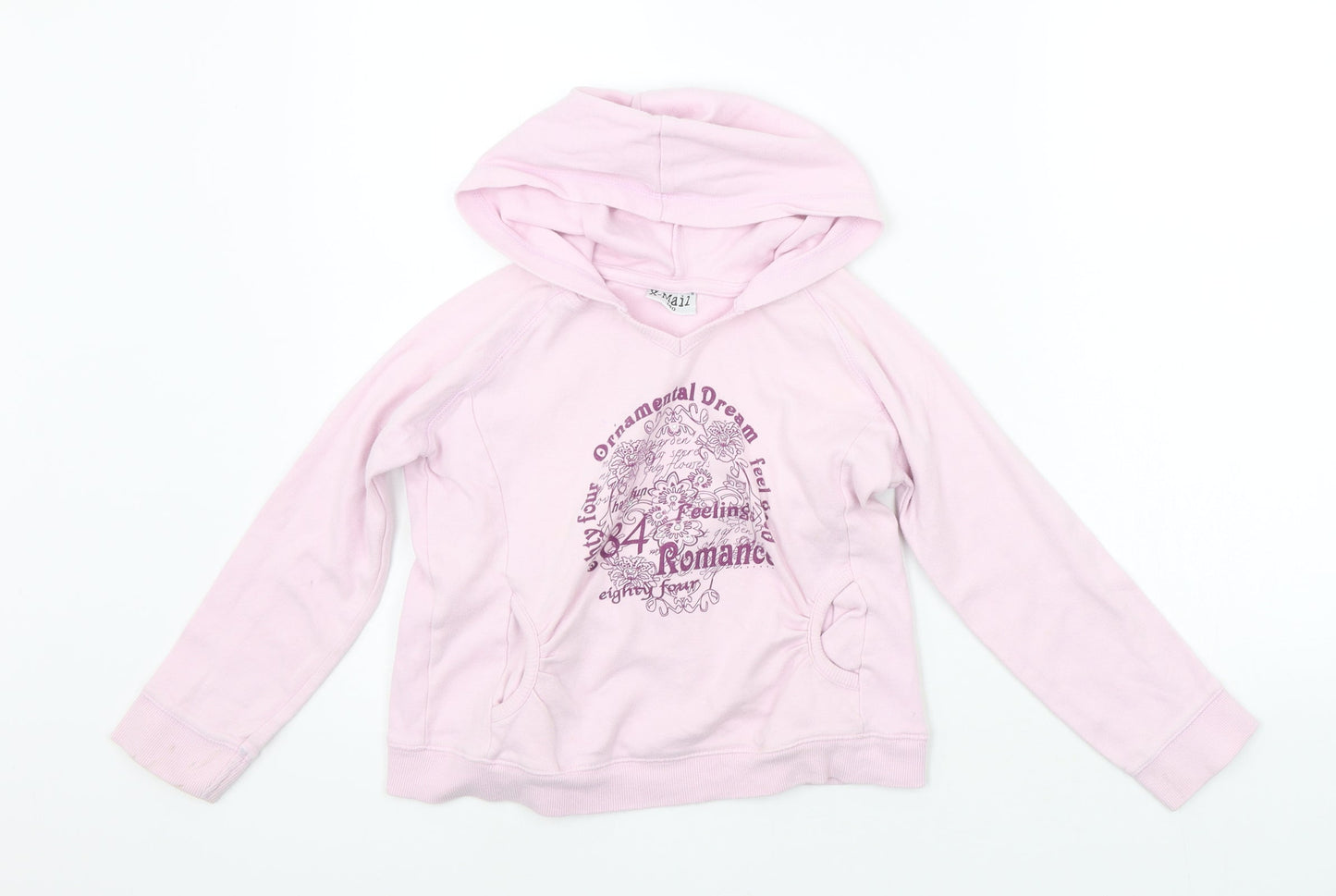X-Mail Girls Pink   Pullover Hoodie Size 10-11 Years