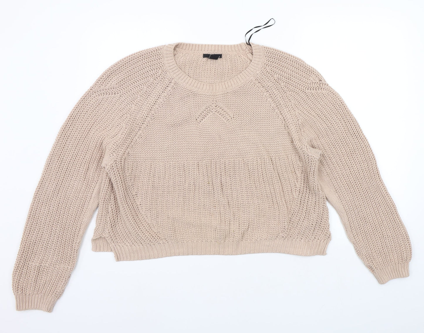 H&M Womens Beige   Henley Jumper Size L