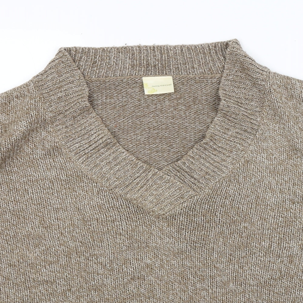 Being Casual Womens Brown   Pullover Jumper Size 20