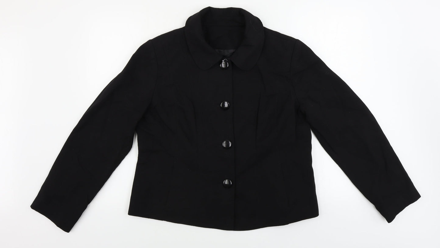 Preworn  Womens Black   Jacket Blazer Size 40