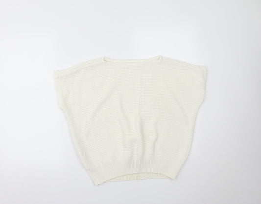 Preworn Womens White   Basic T-Shirt Size 16