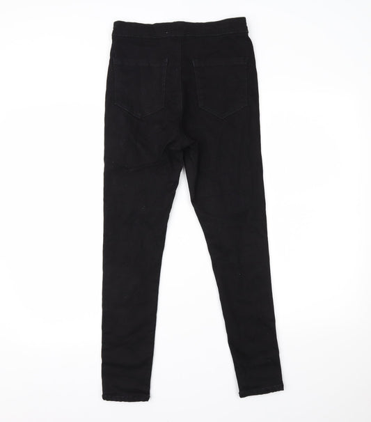 Miss Selfridge Womens Black  Denim Skinny Jeans Size 10 L26 in