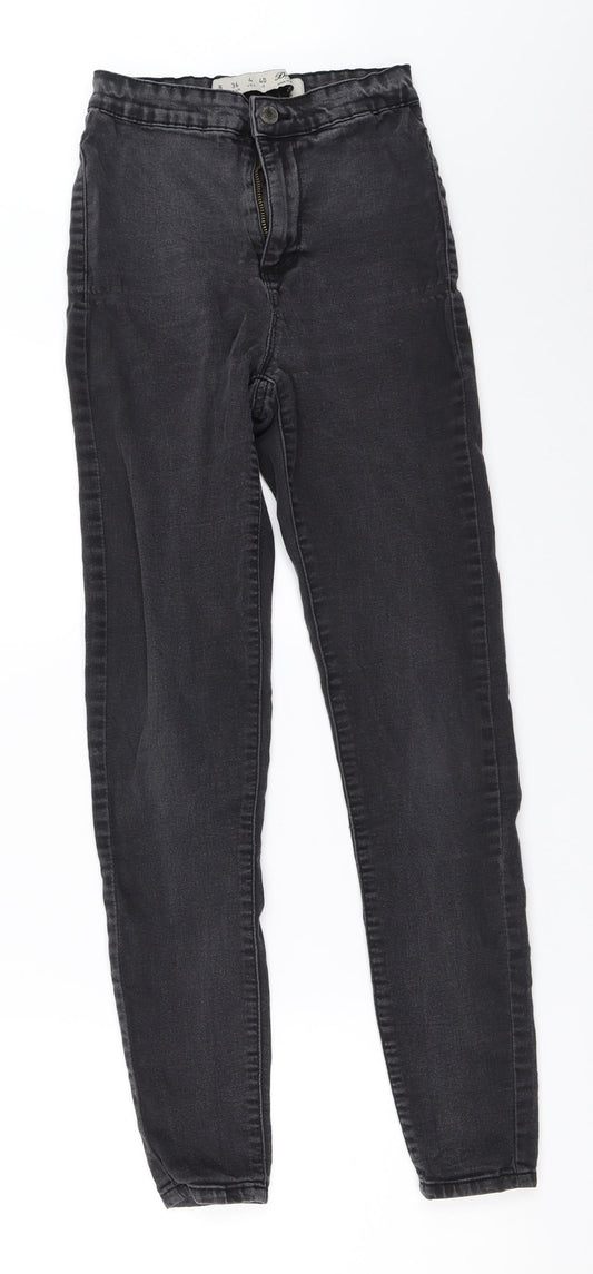 Primark Womens Black  Denim Skinny Jeans Size 8 L26.5 in