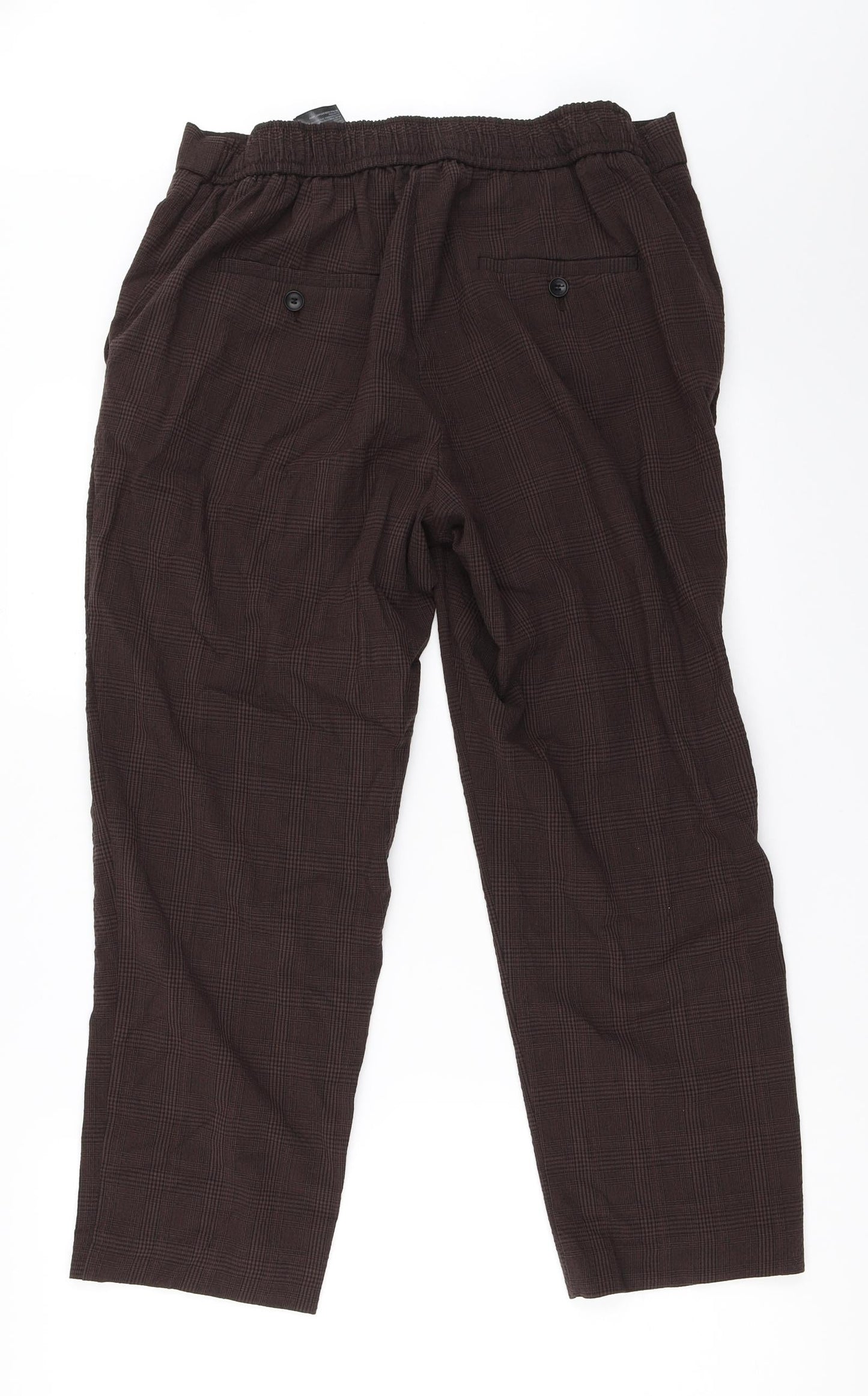 H&M Womens Brown   Capri Trousers Size 44 L25.5 in