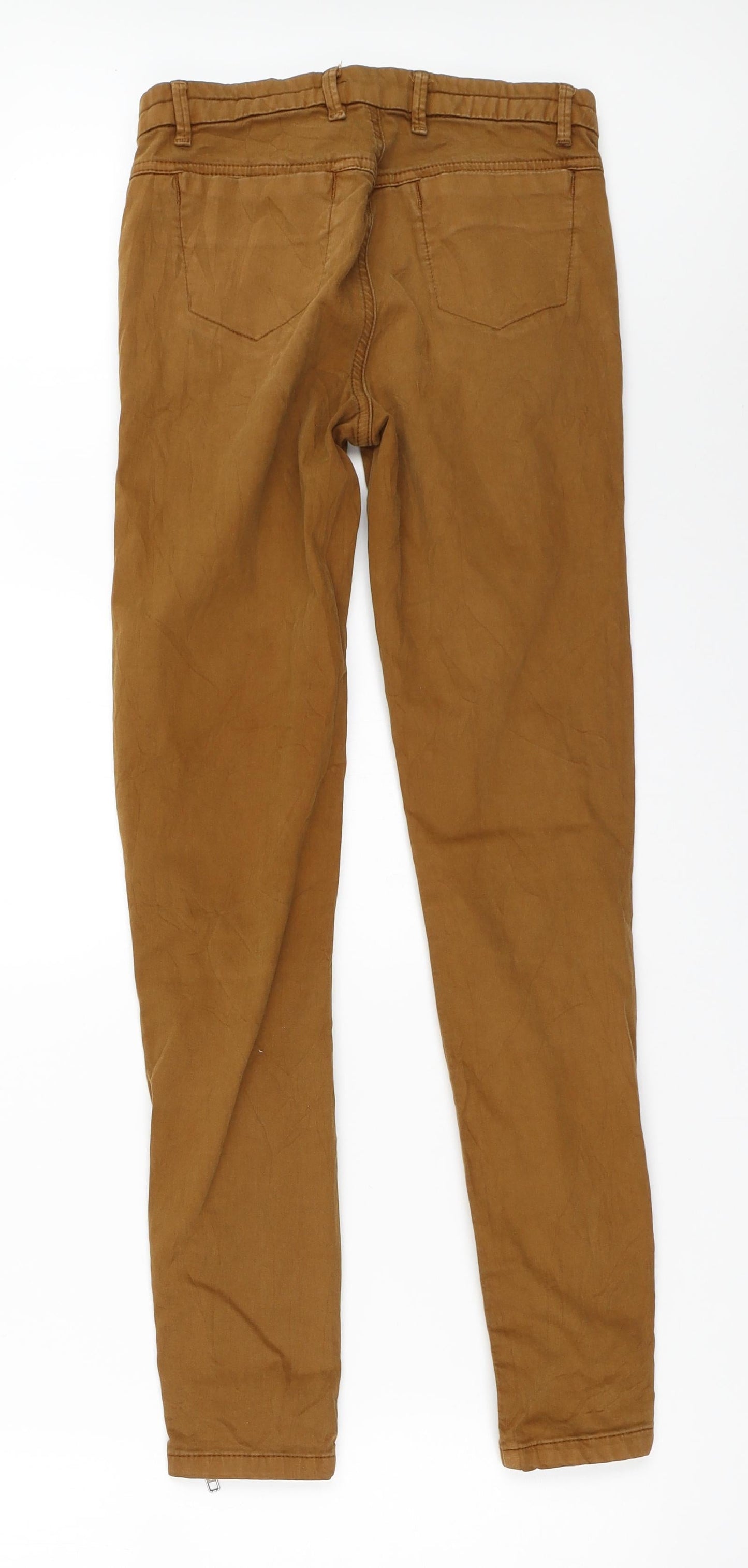 Topshop Womens Beige   Chino Trousers Size 6 L28 in