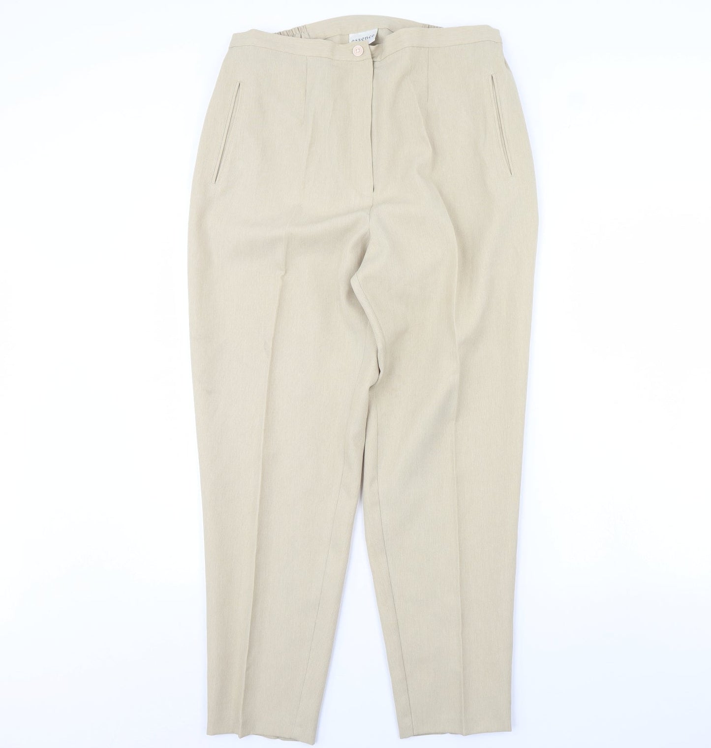 essence Womens Beige   Dress Pants Trousers Size 16 L29 in