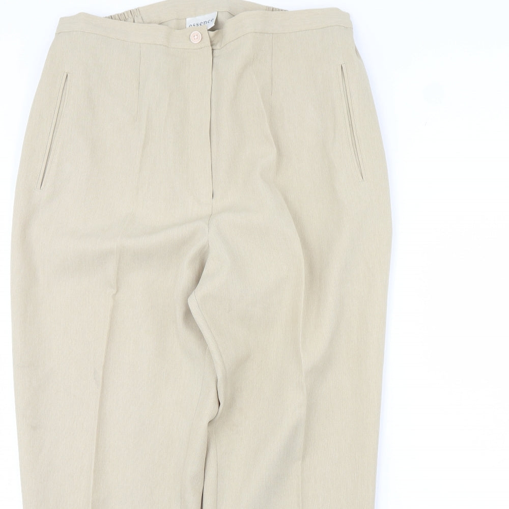 essence Womens Beige   Dress Pants Trousers Size 16 L29 in