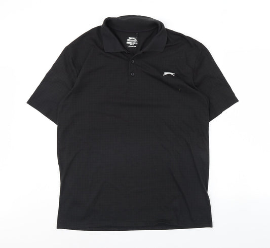 Slazenger Womens Black   Basic Polo Size XL