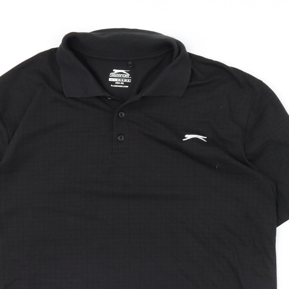 Slazenger Womens Black   Basic Polo Size XL