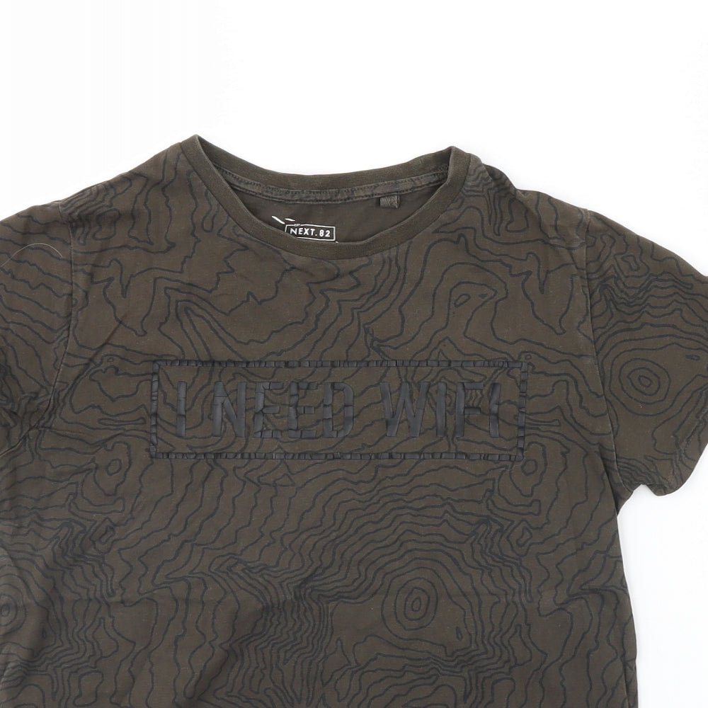 NEXT Boys Green   Basic T-Shirt Size 11 Years  - I need WIFI