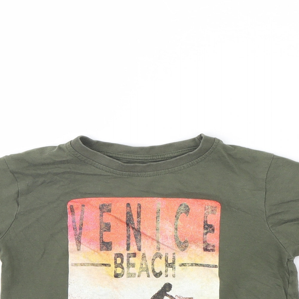 Primark Boys Green   Basic T-Shirt Size 3 Years  - Venice beach