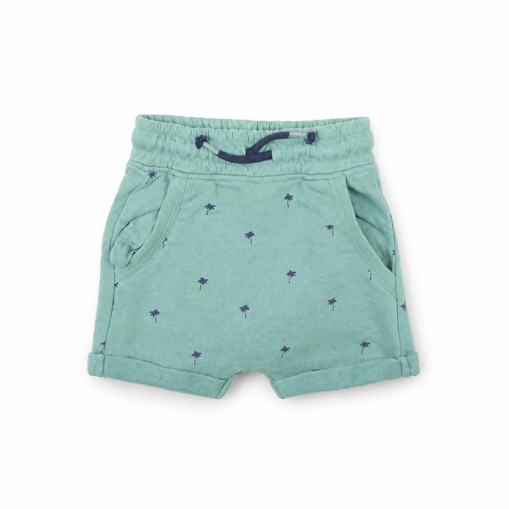 Front view of George Baby Green Floral Cropped Trousers, size 18, Months