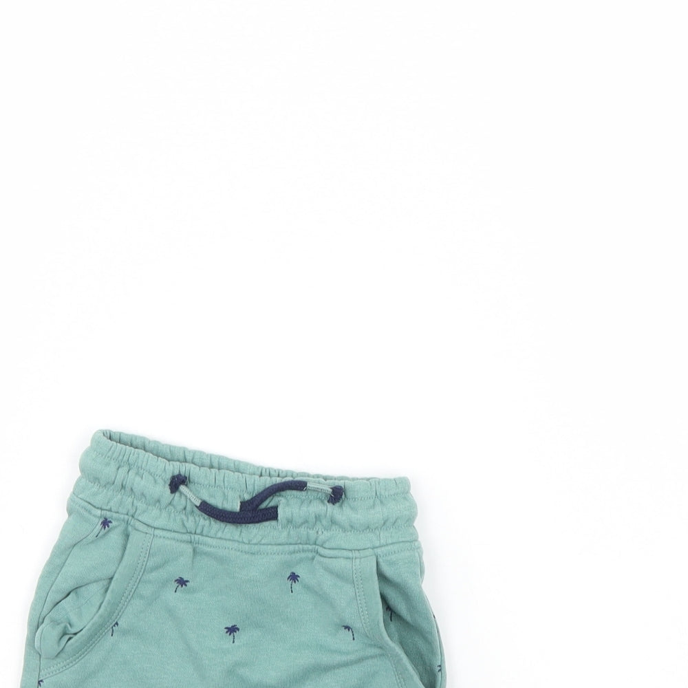 George Baby Green Floral  Cropped Trousers Size 18 Months