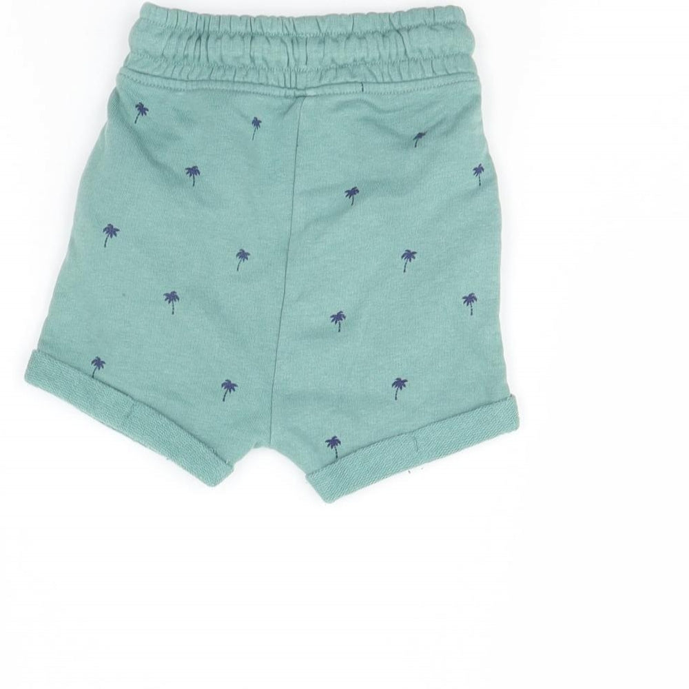 George Baby Green Floral  Cropped Trousers Size 18 Months