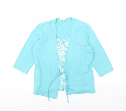 Cotswold Womens Blue Floral  Pullover Jumper Size M