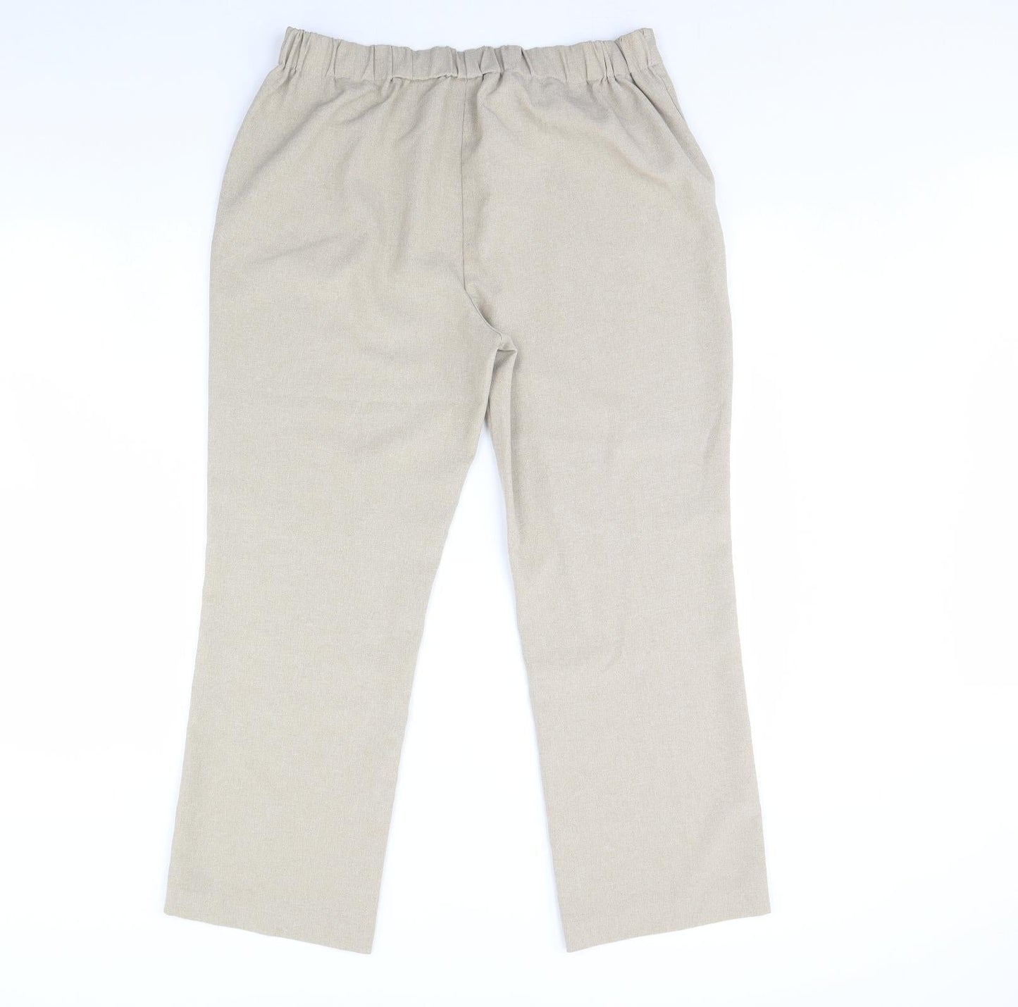 straight leg Womens Beige   Dress Pants Trousers Size 14 L30 in
