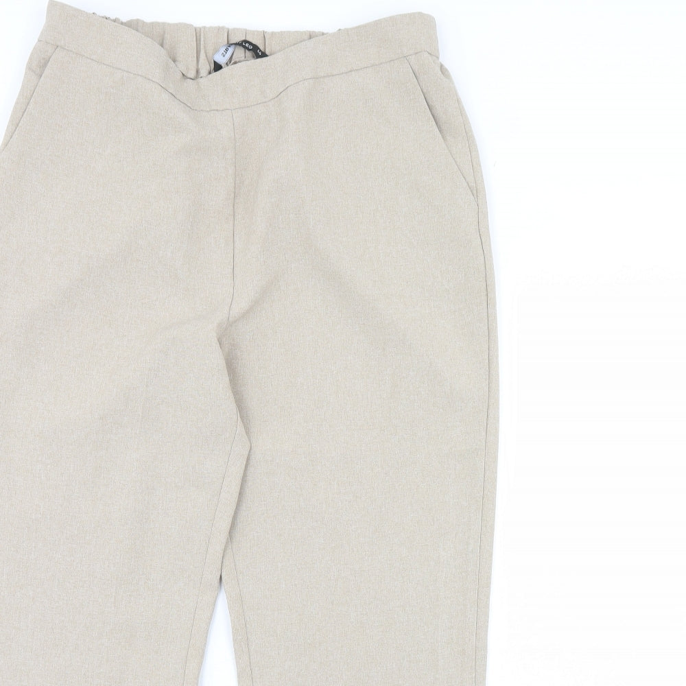 straight leg Womens Beige   Dress Pants Trousers Size 14 L30 in