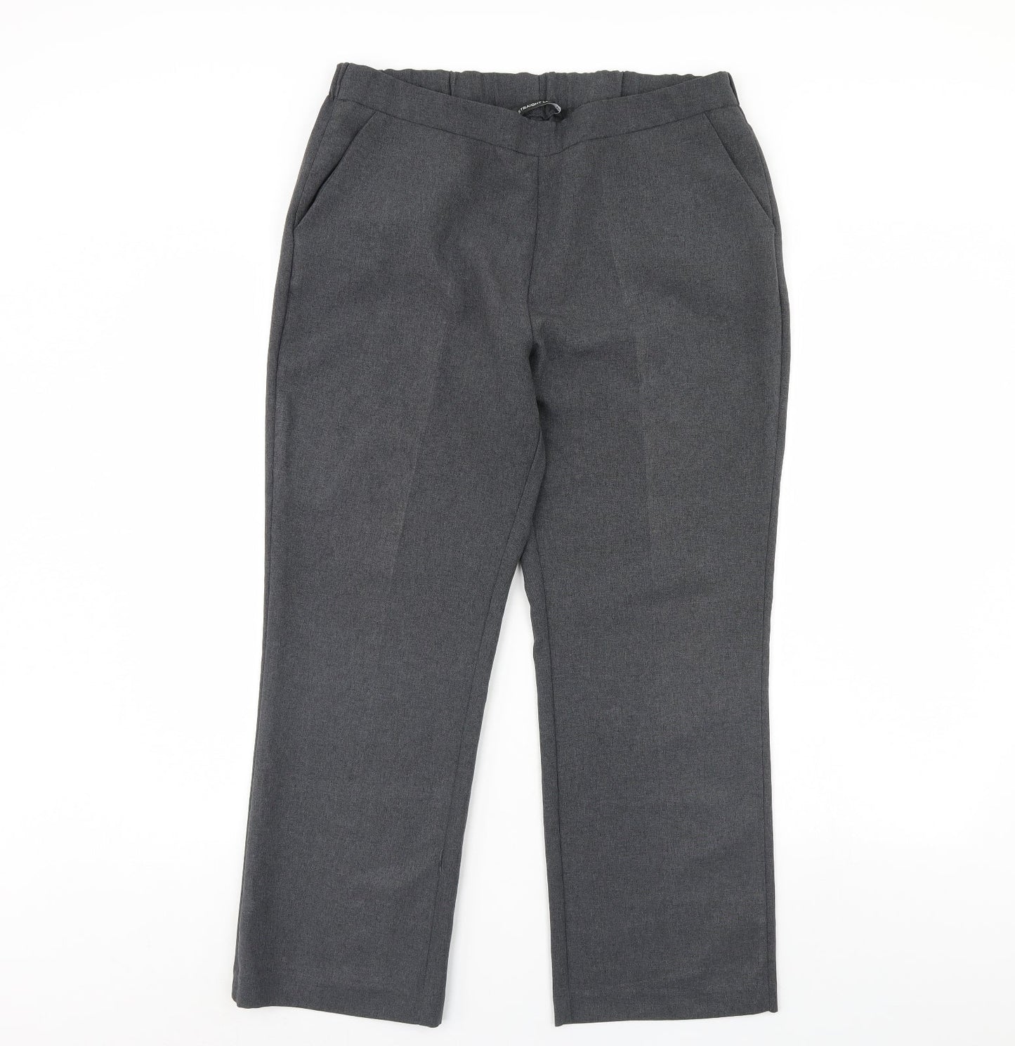 straight Leg Womens Grey   Dress Pants Trousers Size 14 L29 in
