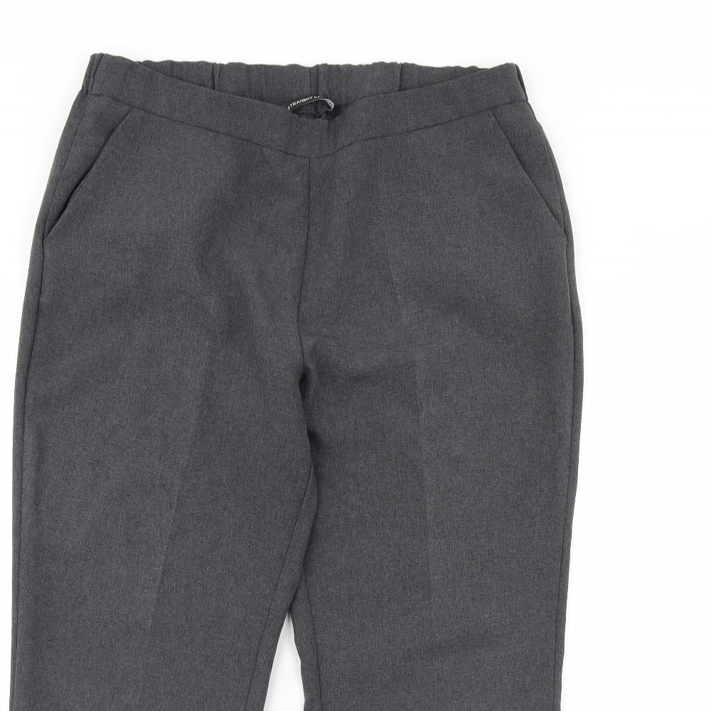 straight Leg Womens Grey   Dress Pants Trousers Size 14 L29 in