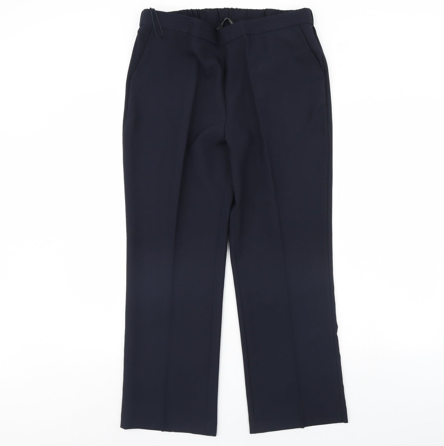 straight Leg Womens Blue   Dress Pants Trousers Size 14 L30 in