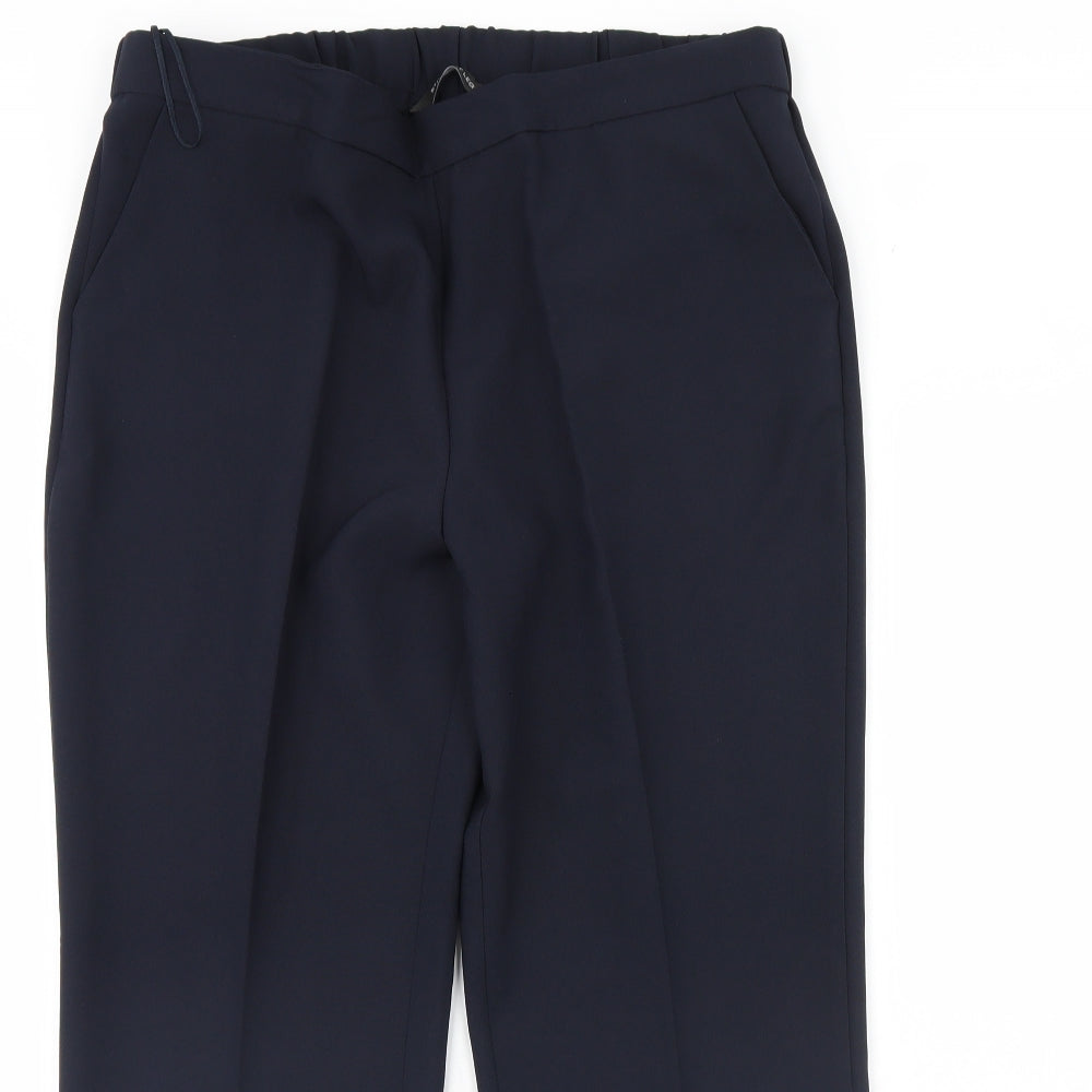 straight Leg Womens Blue   Dress Pants Trousers Size 14 L30 in