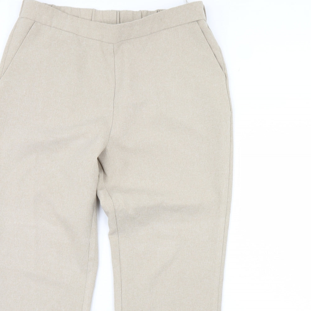 straight leg Womens Beige   Dress Pants Trousers Size 14 L29 in
