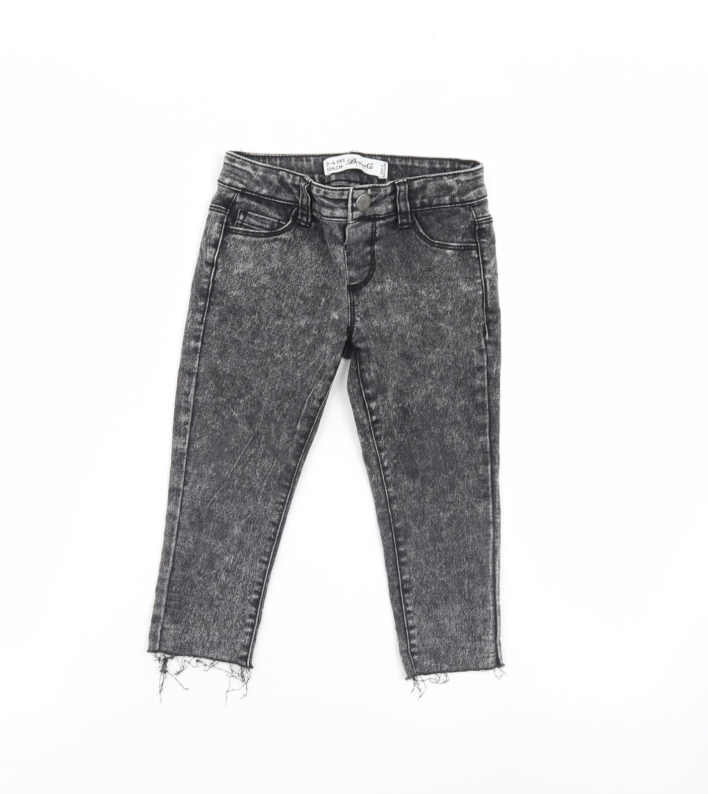 Denim & Co. Girls Black  Denim Skinny Jeans Size 3 Years