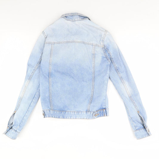 Denim & Co. Womens Blue  Denim Jacket  Size 4