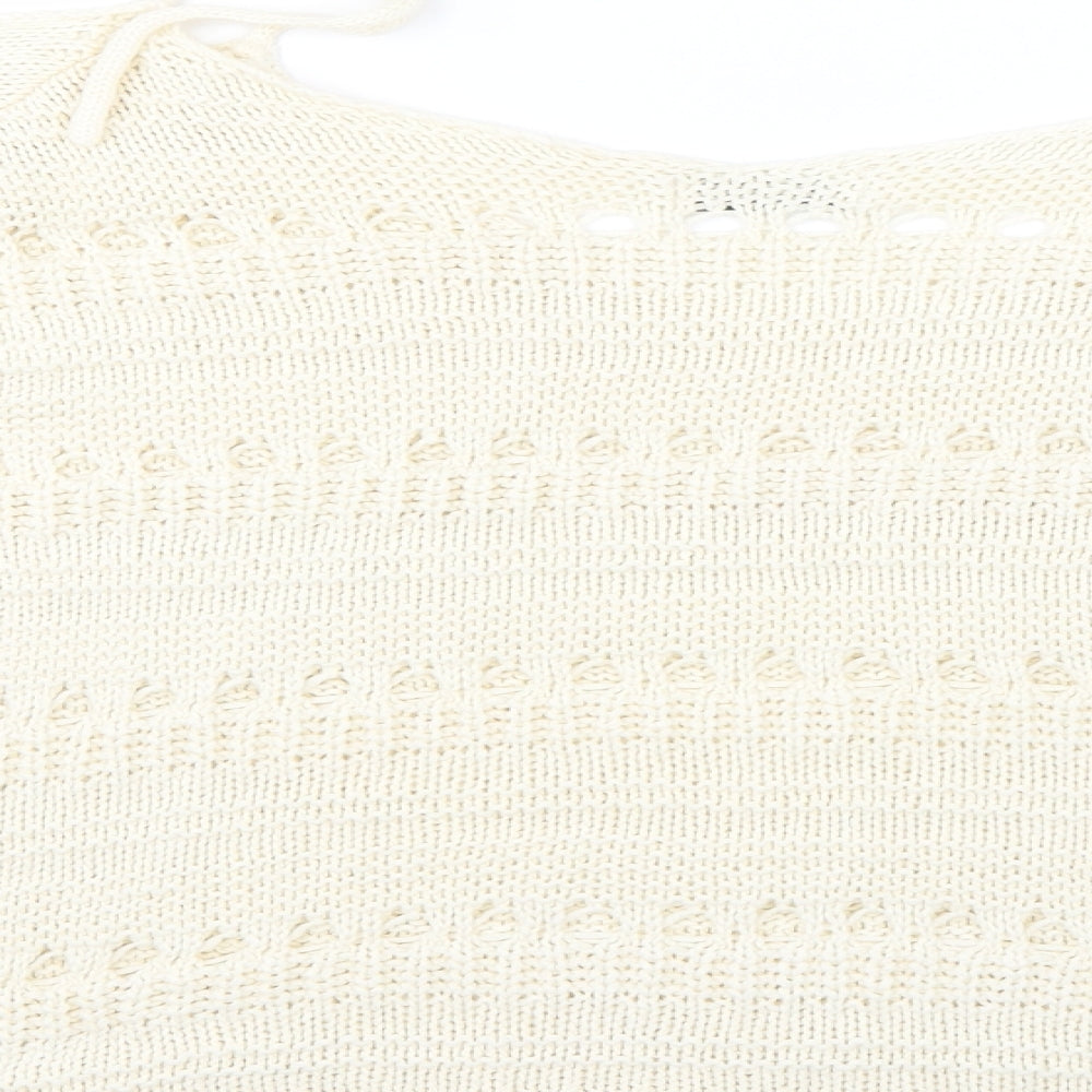 Papaya Womens Beige  Knit Pullover Jumper Size XL