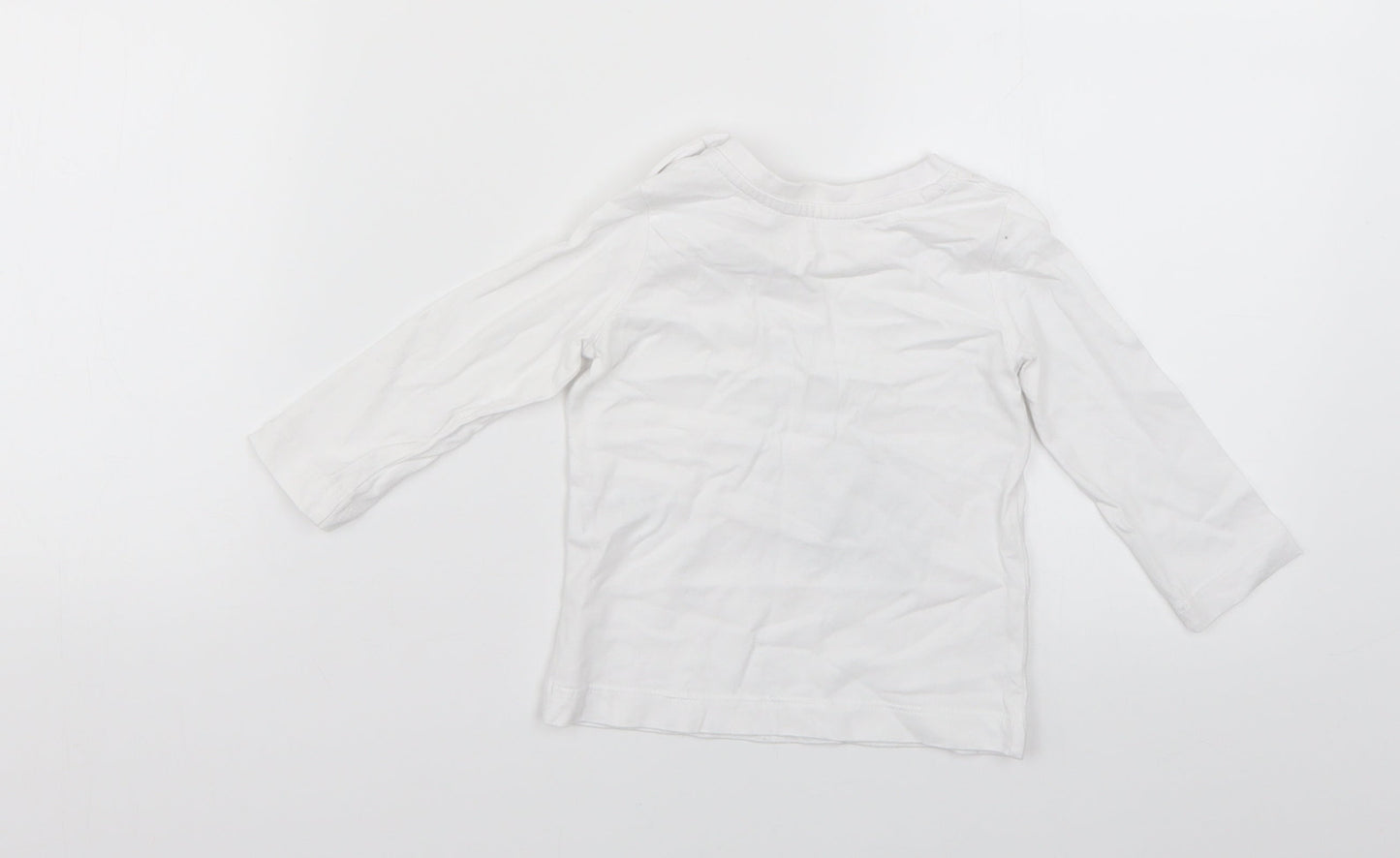 George Baby White Geometric  Pullover T-Shirt Size 6-9 Months