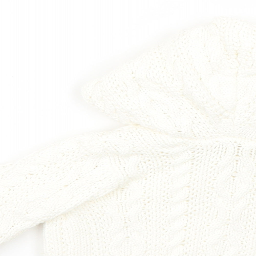 TU Baby White   Basic Coat Coatigan Size 0-3 Months