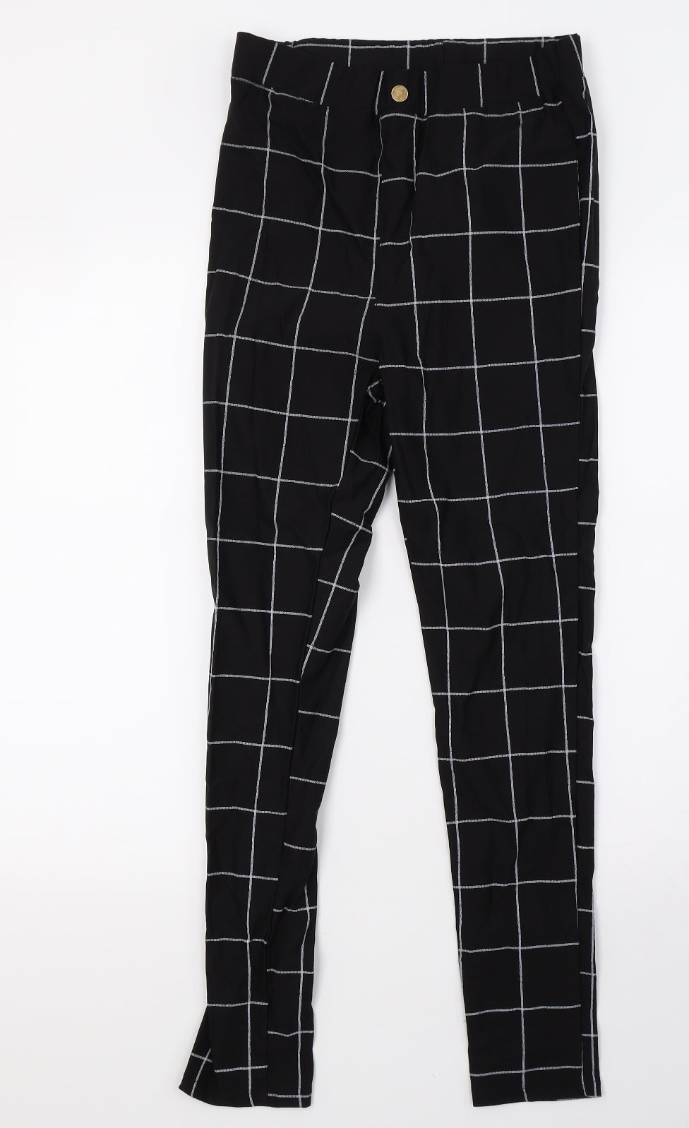 Preworn Womens Black Check  Sweatpants Trousers Size M L30 in