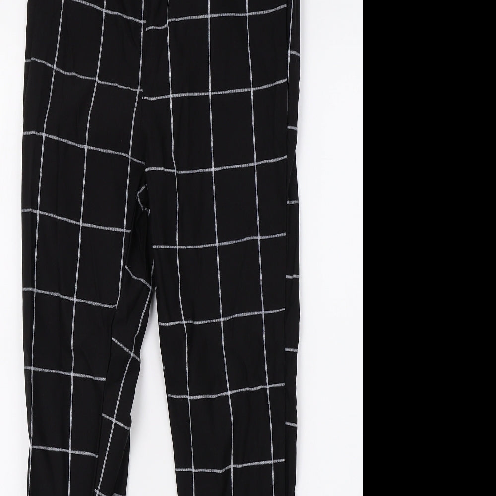 Preworn Womens Black Check  Sweatpants Trousers Size M L30 in