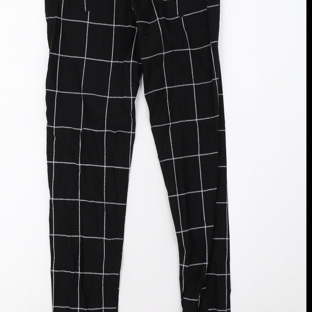 Preworn Womens Black Check  Sweatpants Trousers Size M L30 in