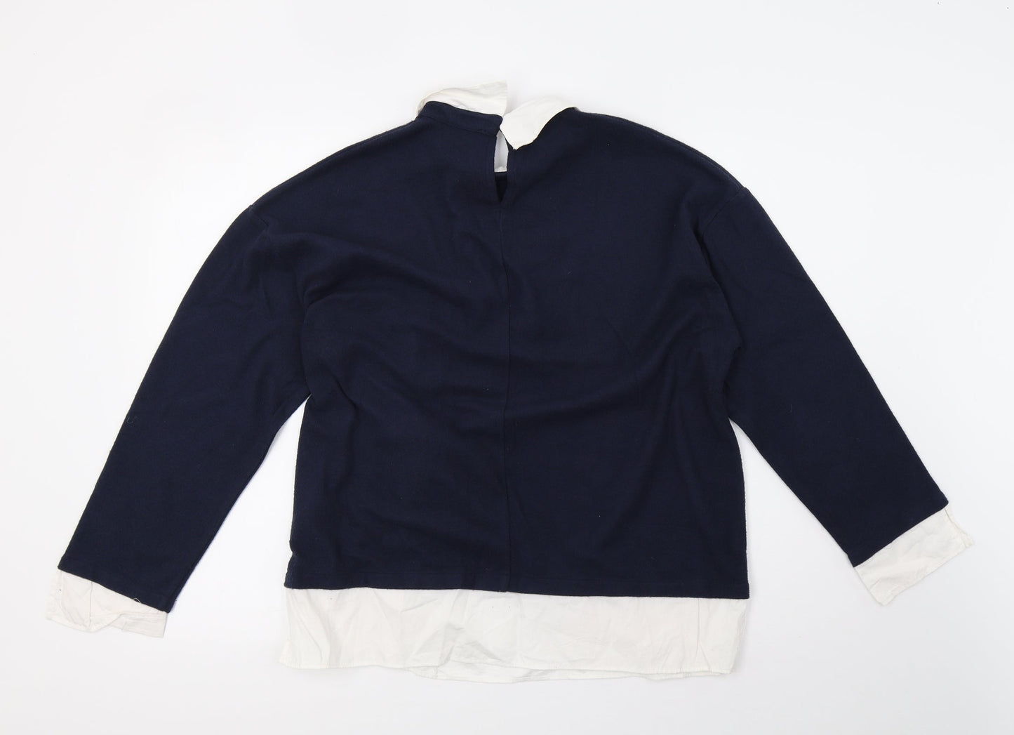Marks and Spencer Womens Blue  Knit Basic Blouse Size 14