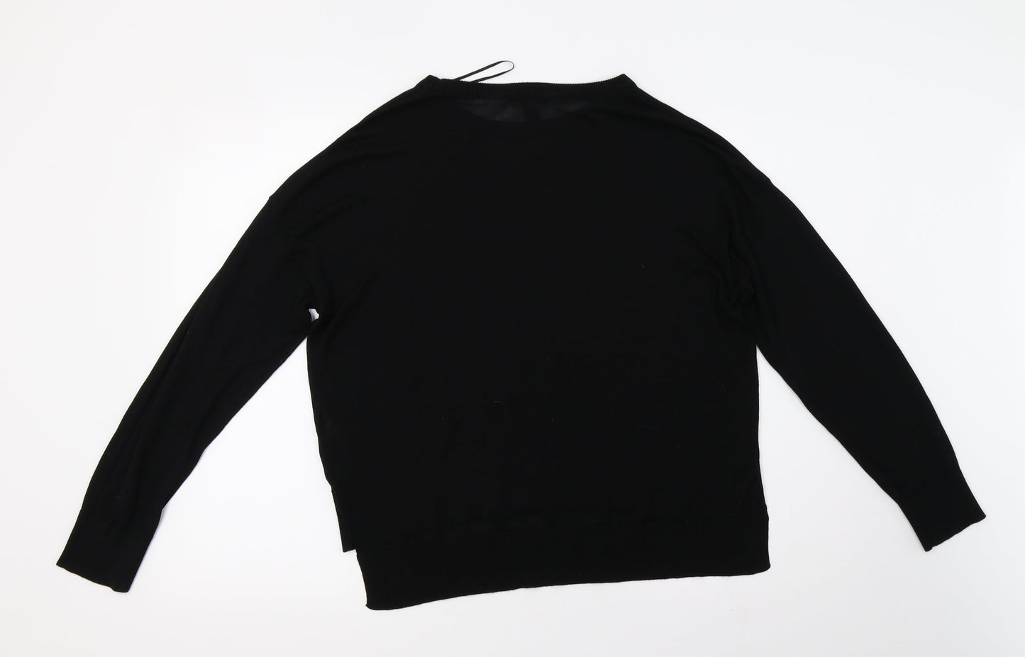New Look Womens Black  Knit Pullover Sweatshirt Size M