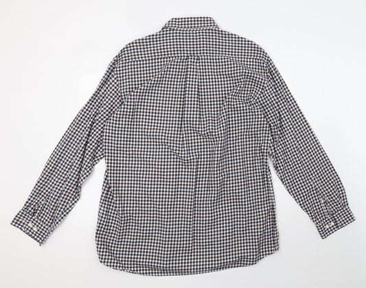 light flannel Mens Brown Check   Polo Size XL