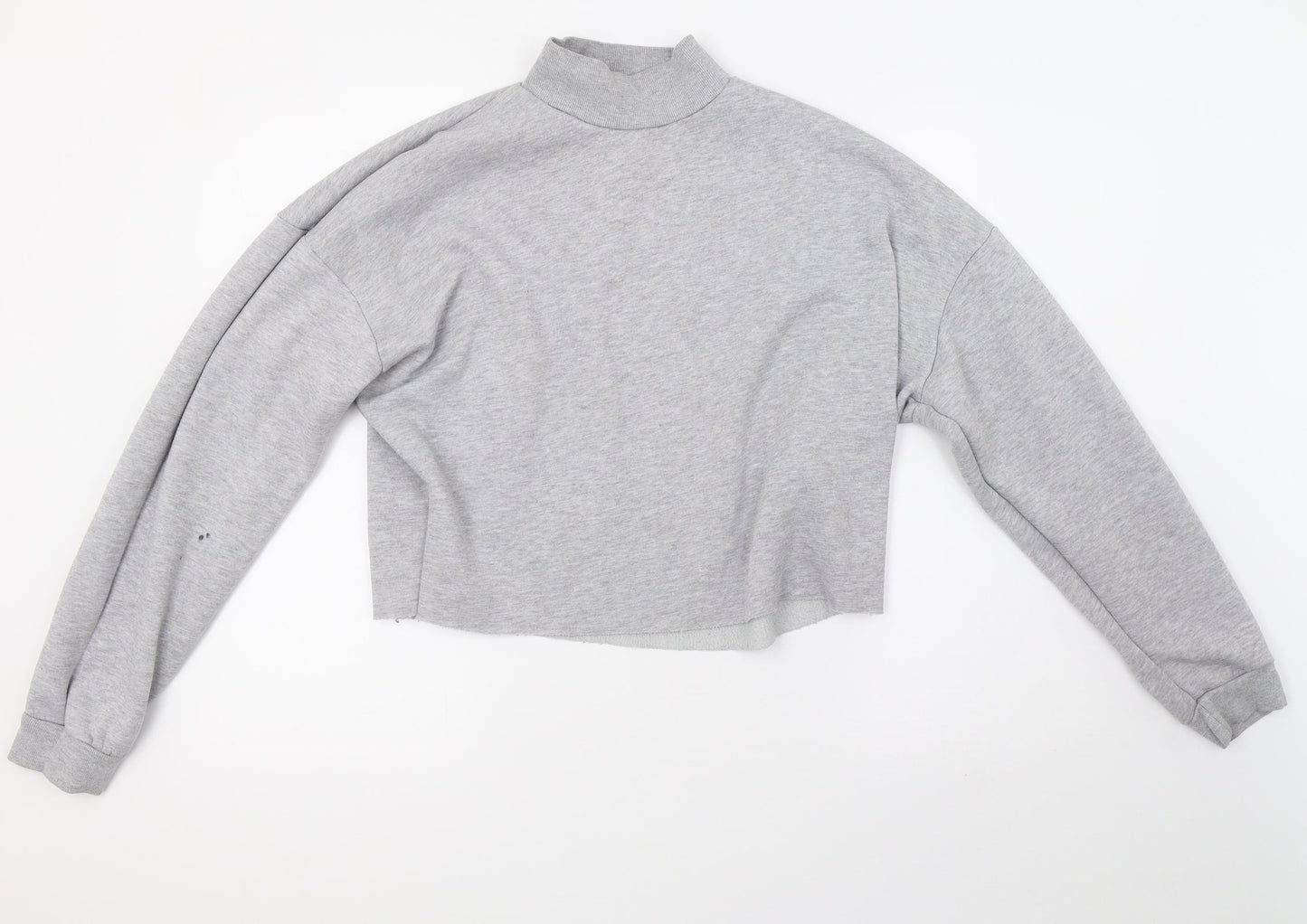 Primark Womens Grey   Henley Sweatshirt Size M  - cropped