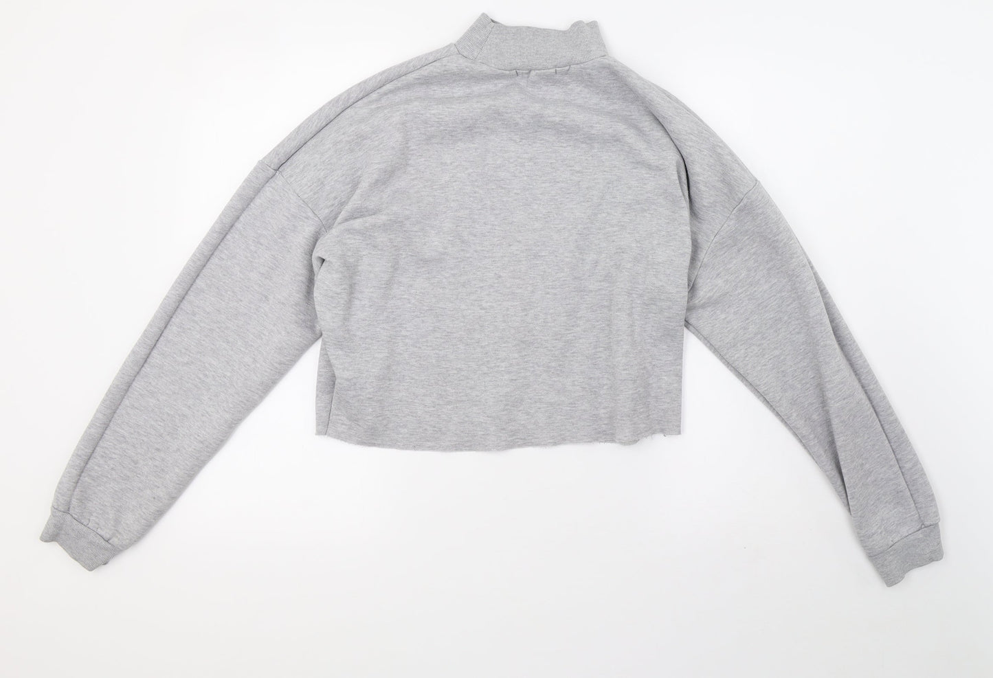 Primark Womens Grey   Henley Sweatshirt Size M  - cropped