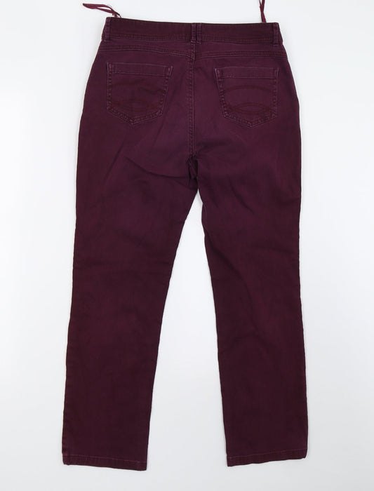 Marks and Spencer Womens Purple  Denim Skinny Jeans Size 10 L27 in - short leg